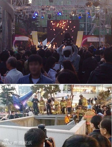 韩演出场地塌陷16人死亡 求救声被音乐盖过