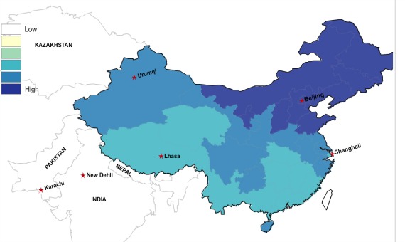 中国姓氏的地理分布