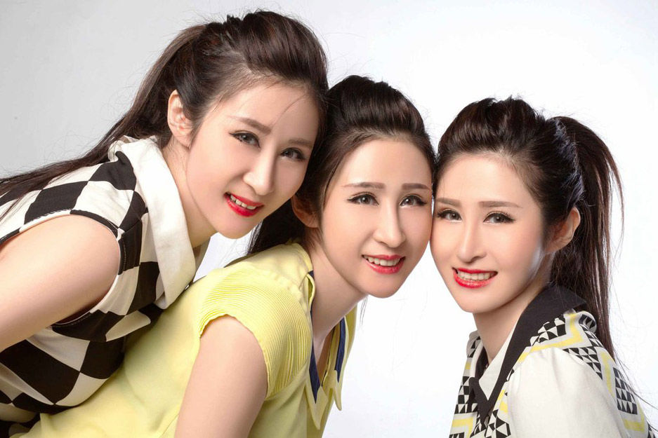 侯耀华三胞胎外甥女整容后拍写真