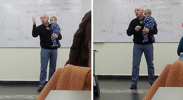 行动传递价值：以色列大学教授抱学生宝宝上课照片走红