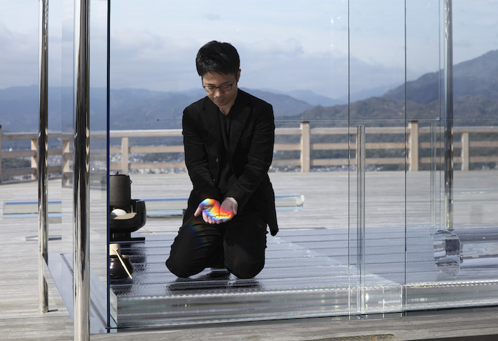 日本京都透明茶室可以手抓彩虹