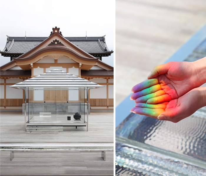 日本京都透明茶室可以手抓彩虹