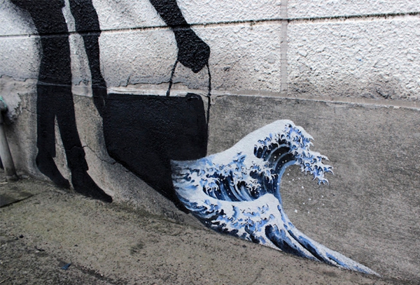 有趣！街头艺术家用绘画表达对日本文化的态度