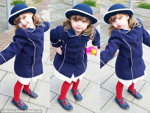 英国三岁萌娃走红网络 穿搭百变成时尚“小公举”