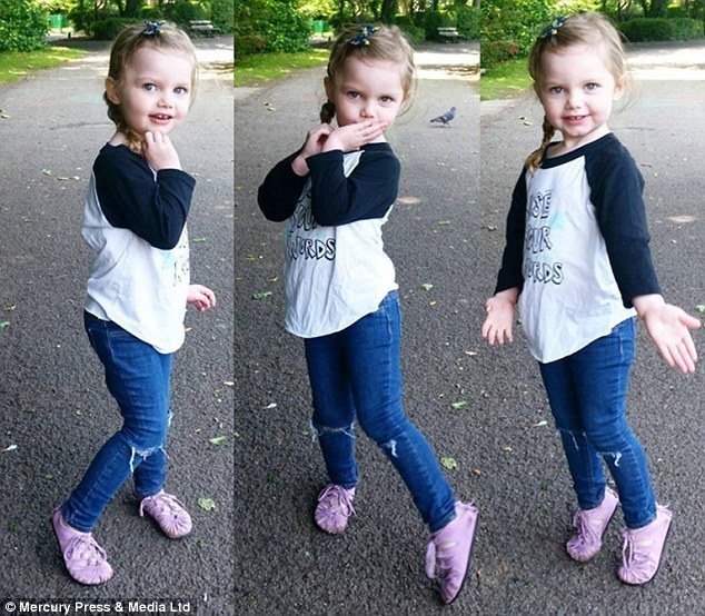 英国三岁萌娃走红网络 穿搭百变成时尚“小公举”