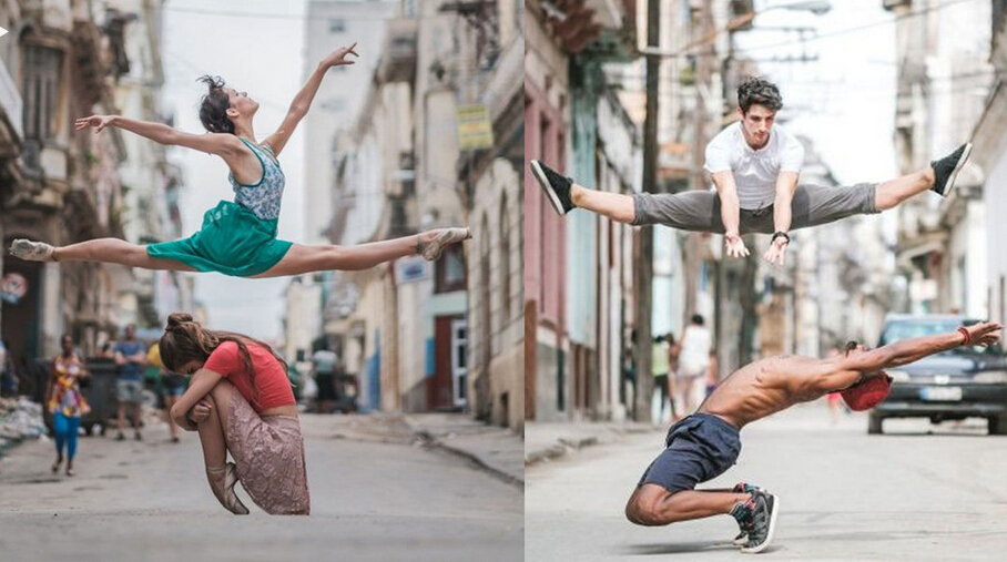 古巴街头上的芭蕾舞者