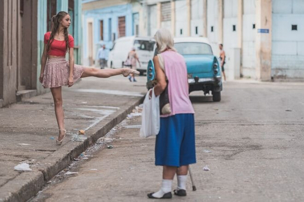 古巴街头上的芭蕾舞者