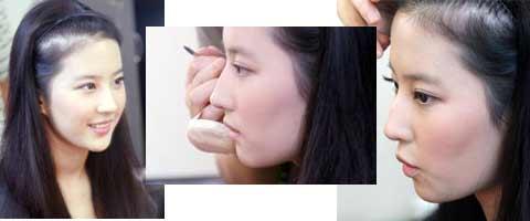 周迅范晓萱秦岚刘亦菲妆前妆后对比 美女明星后台化妆照曝光