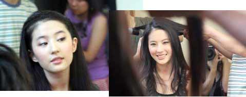 周迅范晓萱秦岚刘亦菲妆前妆后对比 美女明星后台化妆照曝光