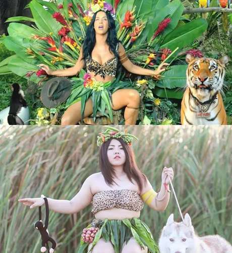 泰国胖妞Cosplay韩星 过于廉价而走红