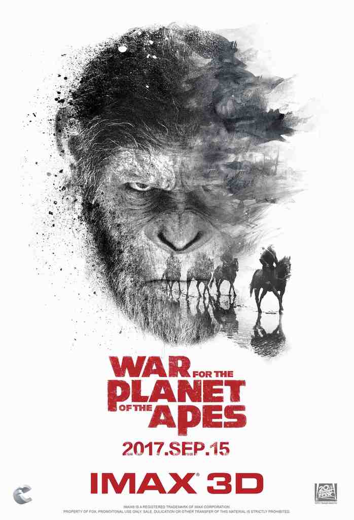 《猩球崛起3》9.15登陆IMAX影院 人猿打响终极之战