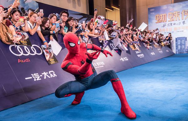 PG ONE助阵《蜘蛛侠：英雄归来》首映礼 蜘蛛侠续集“就该在中国拍”