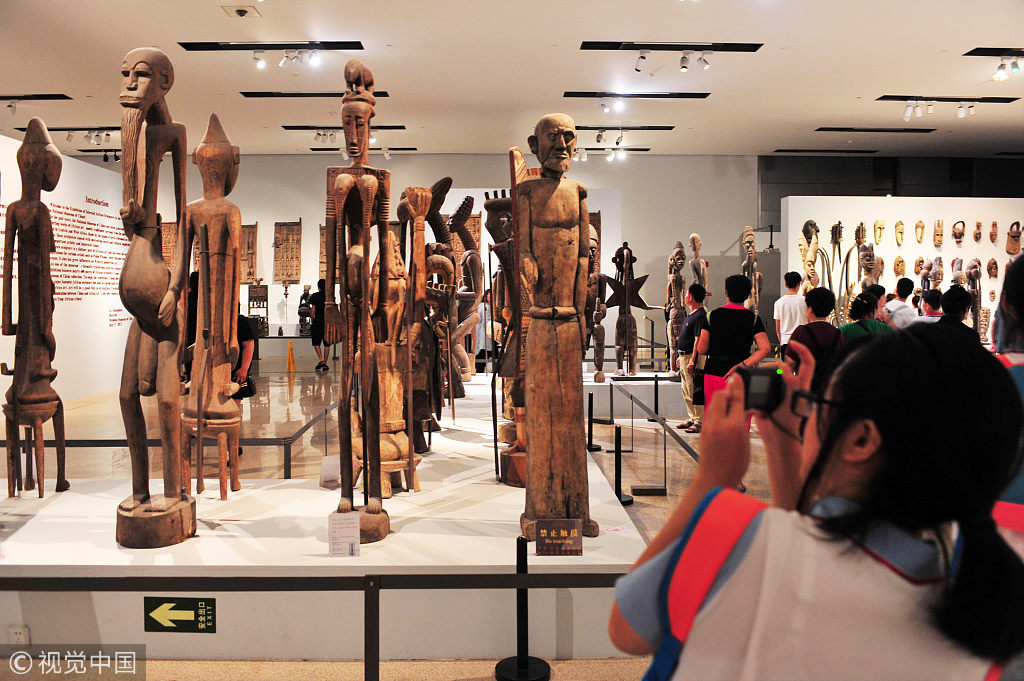 非洲雕刻艺术精品展在中国国家博物馆举行