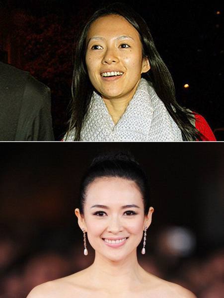 女星卸妆真面目 章子怡惨变路人