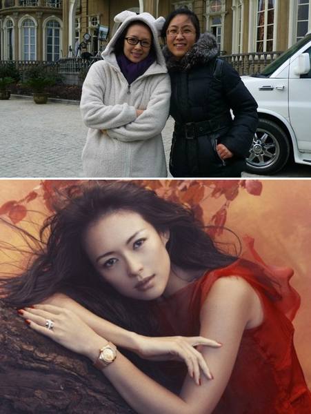 女星卸妆真面目 章子怡惨变路人