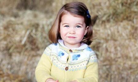 英皇室公开小公主两岁官方照片 看看多呆萌！