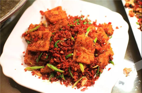 黔江特色美食渣海椒米豆腐.黔江区文化委供图