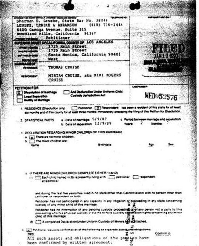 阿汤哥首次离婚协议曝光 前妻曝其不爱房事