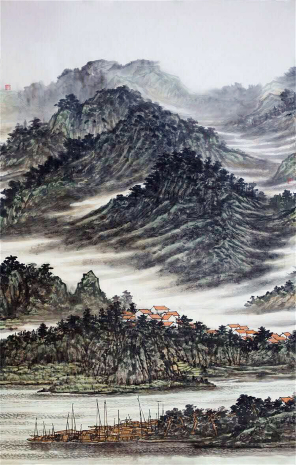 王召海山水画图片
